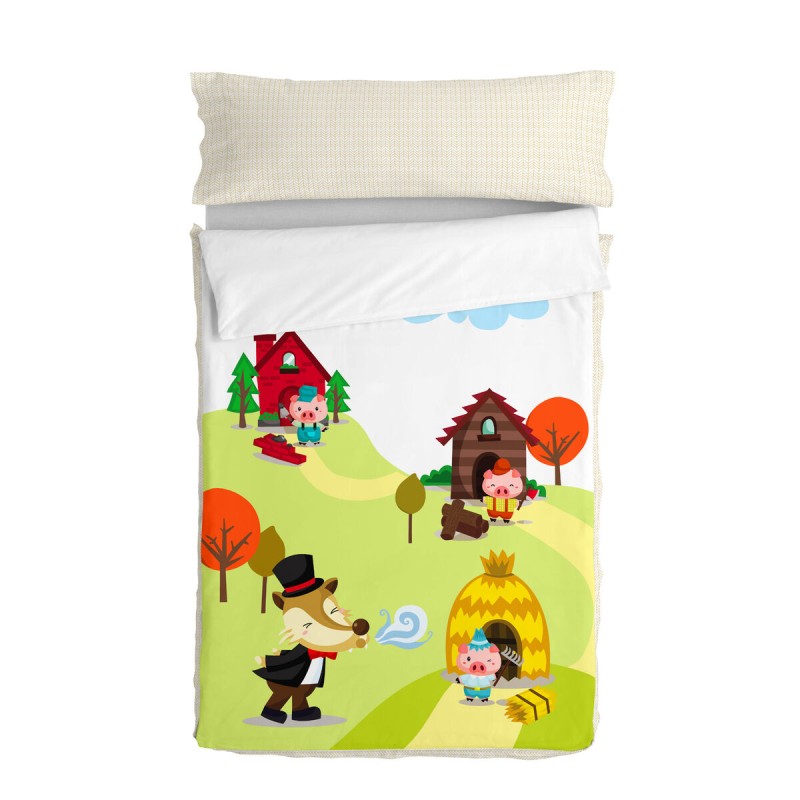Copripiumone a sacco con Piumone HappyFriday Mr Fox Piggys Multicolore 42 x 20 x 50 cm
