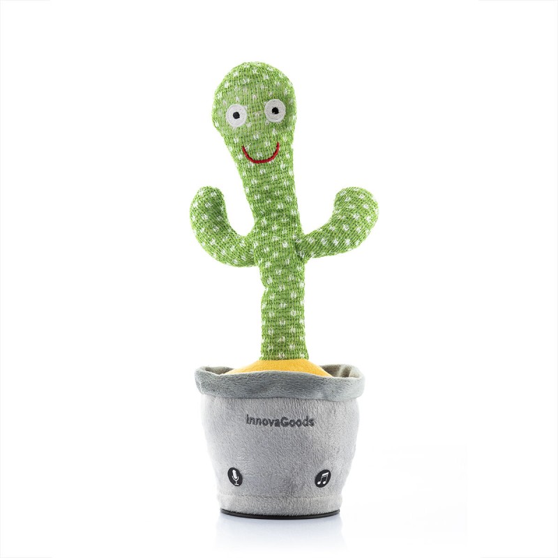 Cactus Danzante e Parlante Ricaricabile con Musica e LED Multicolor Cacxi InnovaGoods Verde (Ricondizionati A)