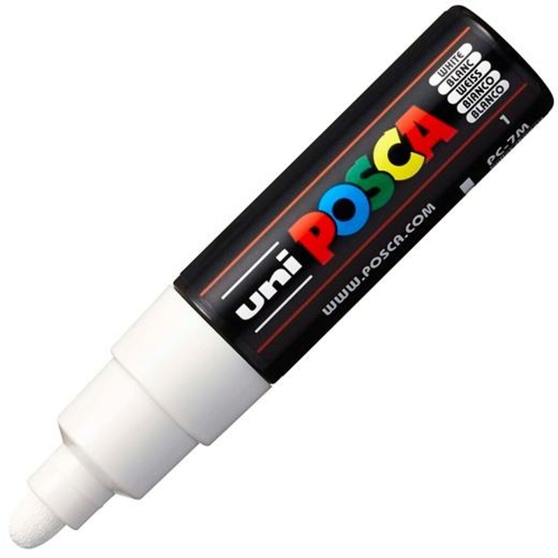 Pennarello Uni-Ball PC-7M Blanco Bianco