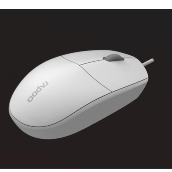 N100 WIRED OPTICAL MOUSE WHITE 18102_RPO