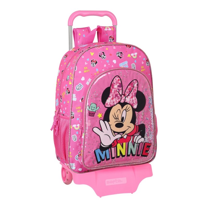 Trolley per la Scuola Minnie Mouse Lucky Rosa 33 x 42 x 14 cm